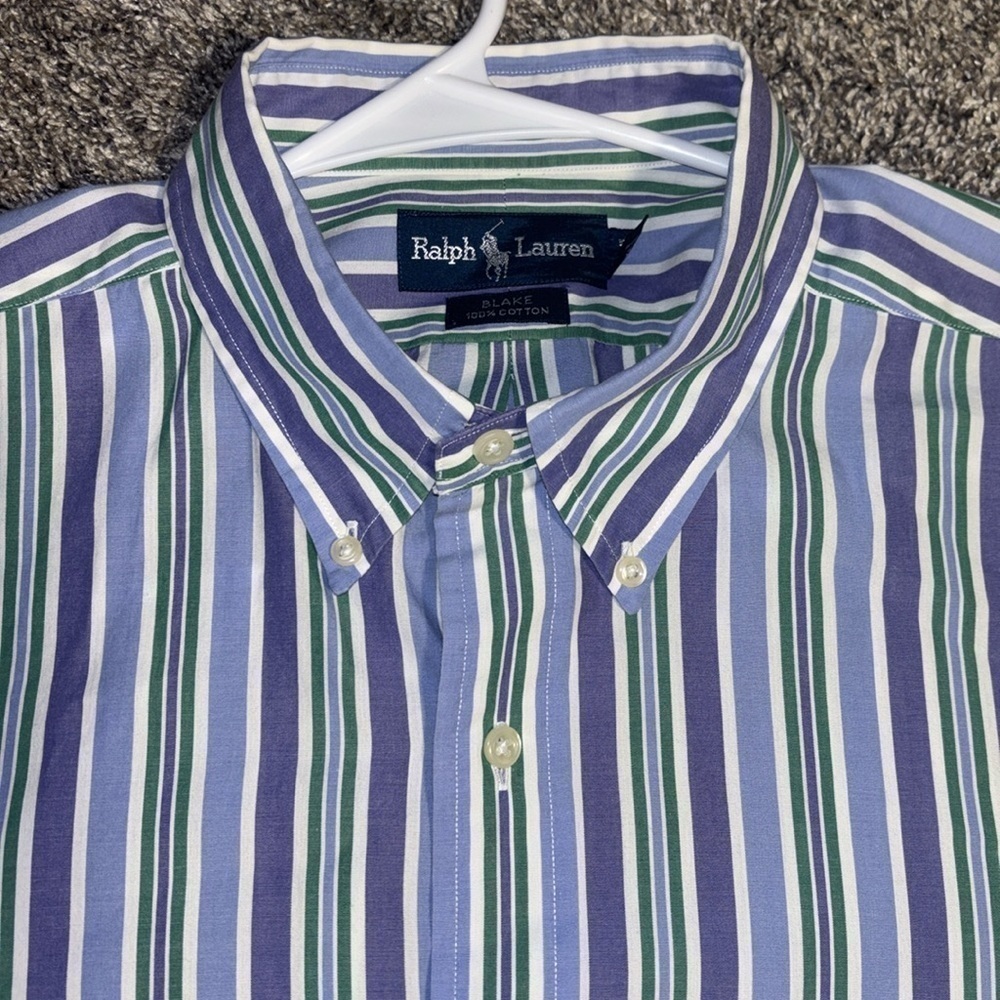 Ralph Lauren Blake Striped Button Up Shirt XL - Picture 6 of 10